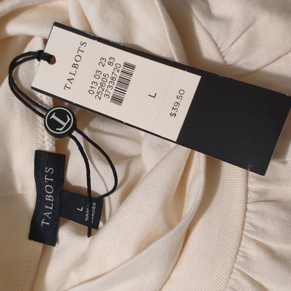 NWT TALBOTS turtleneck size L color cream - Picture 9 of 10